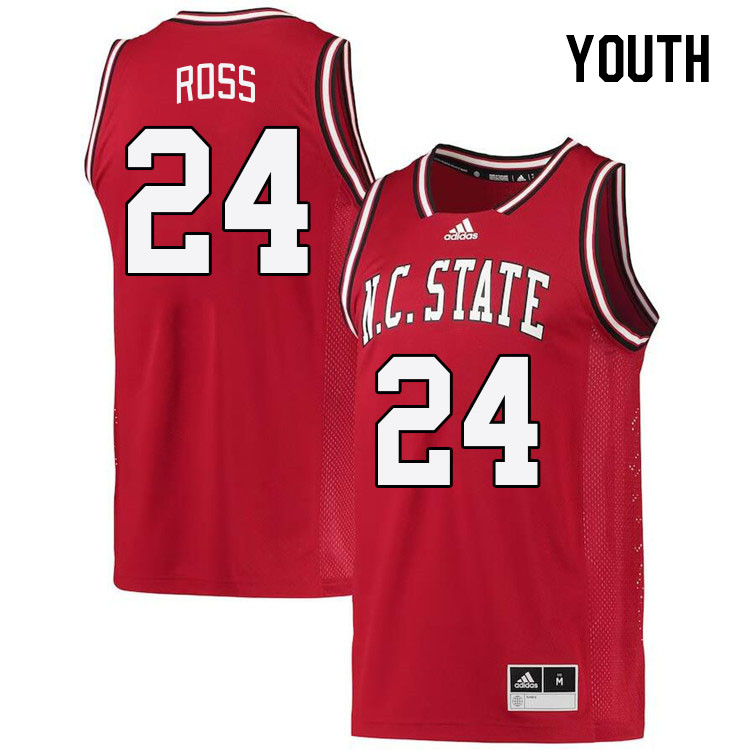 Youth #24 Ernest Ross NC State Wolfpack College Basketball Jerseys Stitched Sale-Retro